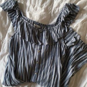 Blue striped women’s dress